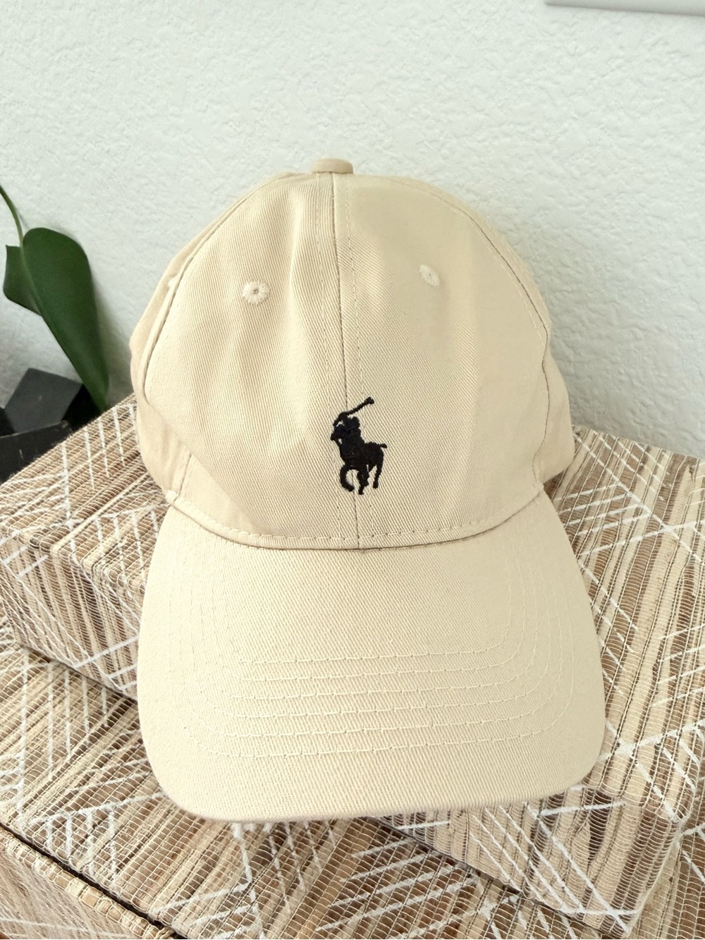 Ralph Lauren Polo Vintage Classic Beige Cotton Baseball Cap